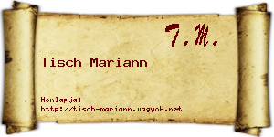 Tisch Mariann névjegykártya