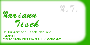 mariann tisch business card